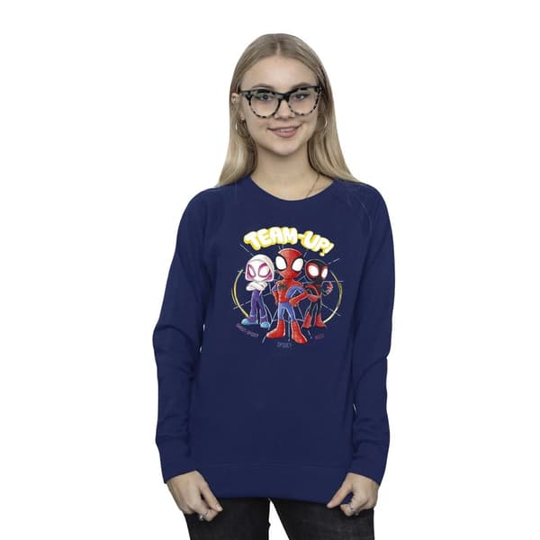 Marvel Womens/Ladies Spidey And His Amazing Friends Sketch Sweatshirt