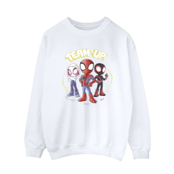 Marvel Womens/Ladies Spidey And His Amazing Friends Sketch Sweatshirt