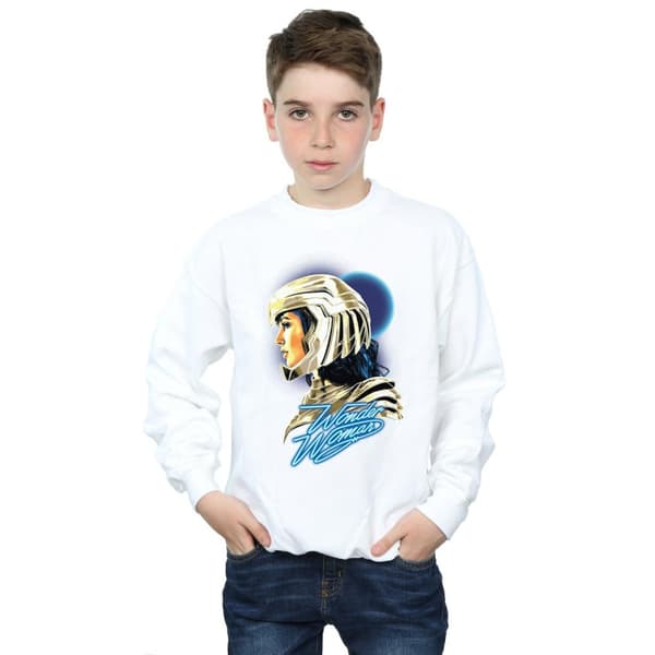 DC Comics Boys Wonder Woman 84 Retro Gold Helmet Sweatshirt