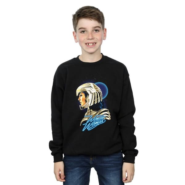 DC Comics Boys Wonder Woman 84 Retro Gold Helmet Sweatshirt