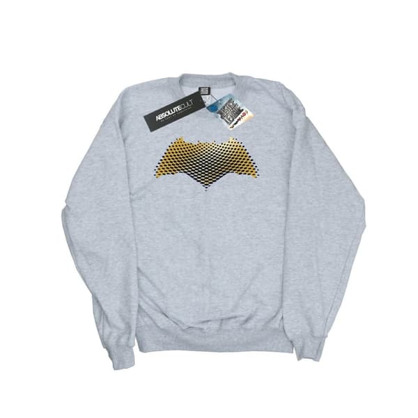 DC Comics Dam/Tjej Justice League Movie Batman Logo Texturerad Sweatshirt