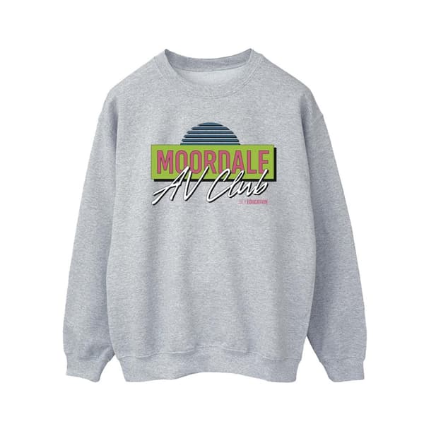 Netflix Mens Sex Education Moordale Av Club Sweatshirt Sports Grey 5XL