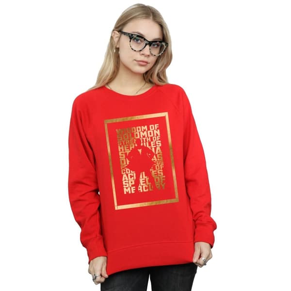 DC Comics Sweatshirt med guldtext från Shazam - dam/dam