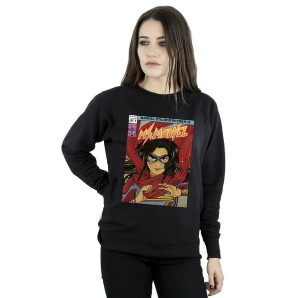 Marvel Womens/Ladies Ms Marvel Comic Poster Sweatshirt