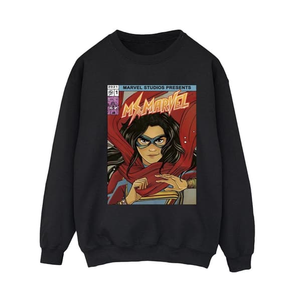 Marvel Womens/Ladies Ms Marvel Comic Poster Sweatshirt