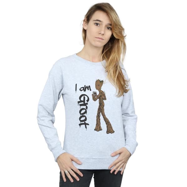 Marvel Womens/Ladies Avengers Infinity War Graffiti Groot Sweatshirt