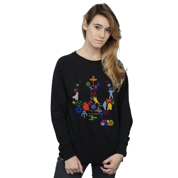 Star Wars Womens/Ladies Silhouette Collage Sweatshirt