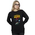 Miniatyrbillede 2 af 3: Marvel Womens/Ladies Captain Marvel Space Pose Sweatshirt