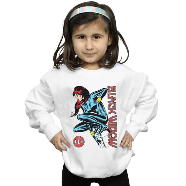 Marvel Girls Black Widow In Action Sweatshirt