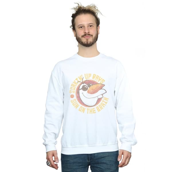 Disney Mens Frozen Olaf Sun On The Brain Sweatshirt