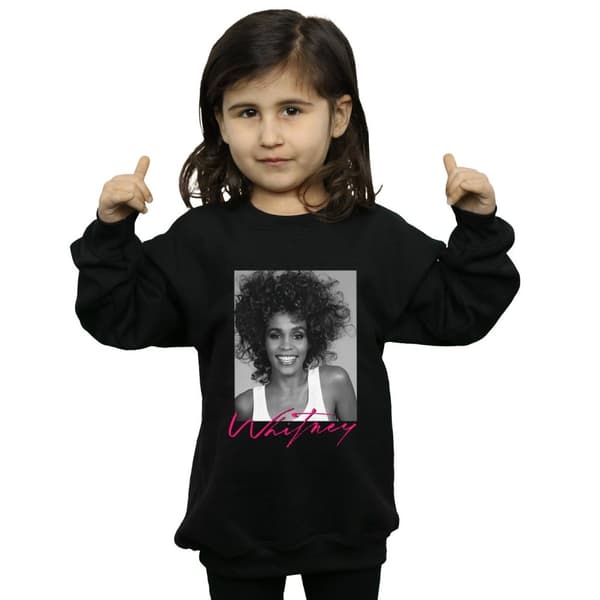 Whitney Houston Girls Smile Photograph Sweatshirt