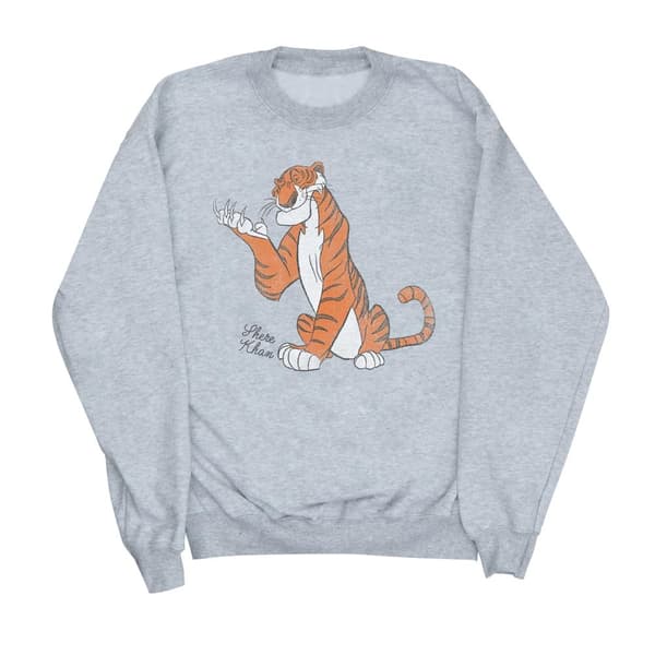Disney Womens/Ladies The Jungle Book Classic Shere Khan Sweatshirt Heather Grey XL
