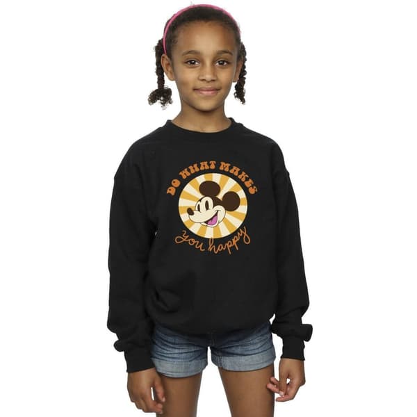 Disney Musse Pigg Gör Vad Som Gör Dig Glad Sweatshirt för flickor