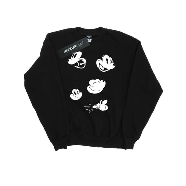 Disney Mens Mickey Mouse Faces Sweatshirt