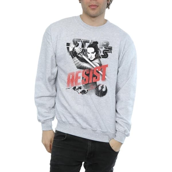 Star Wars Mens The Last Jedi Rey Resist Sweatshirt