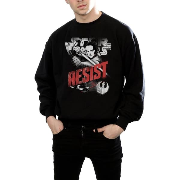 Star Wars Mens The Last Jedi Rey Resist Sweatshirt