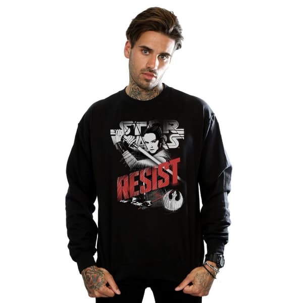 Star Wars Mens The Last Jedi Rey Resist Sweatshirt