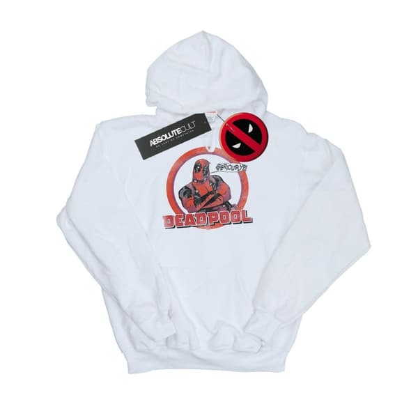 Marvel Mens Deadpool Seriously Speech Bubble Hoodie