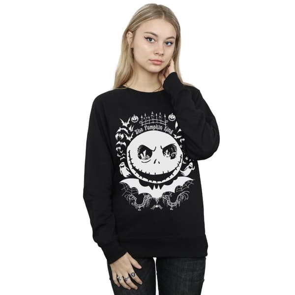 Disney Womens/Ladies Nightmare Before Christmas Jack The Pumpkin King Sweatshirt