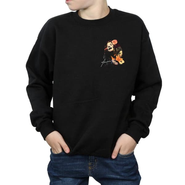 Janis Joplin Sweatshirt med blommig fuskficka för pojkar