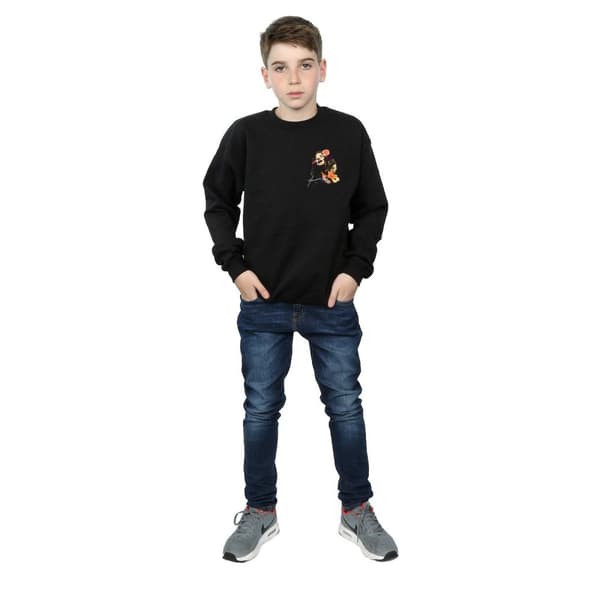 Janis Joplin Sweatshirt med blommig fuskficka för pojkar
