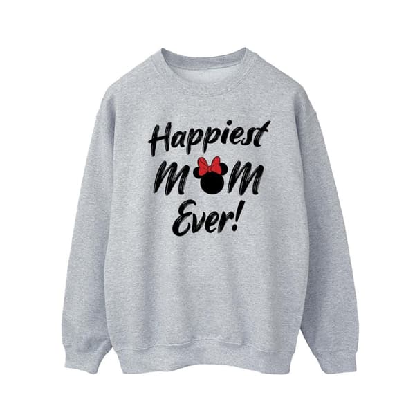 Disney Mens Minnie Mouse Happiest Mom Ever Sweatshirt