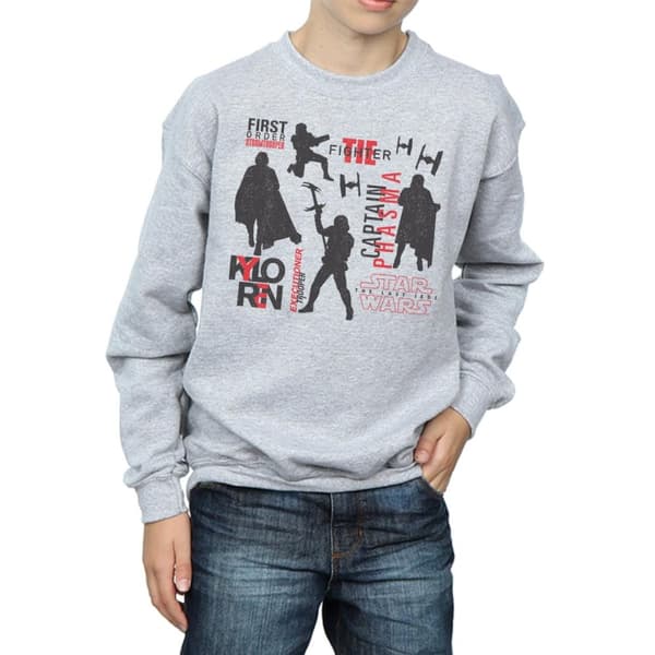 Star Wars Sweatshirt med silhuetter av första ordern från Sista Jedi för pojkar