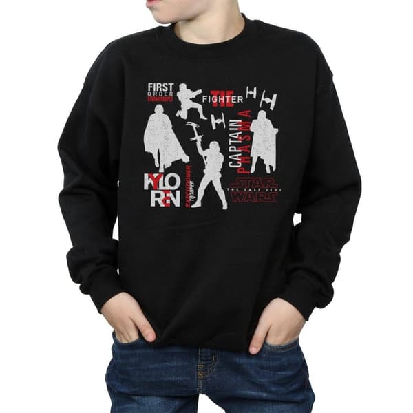 Star Wars Sweatshirt med silhuetter av första ordern från Sista Jedi för pojkar