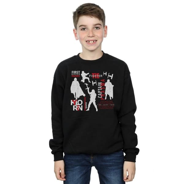 Star Wars Sweatshirt med silhuetter av första ordern från Sista Jedi för pojkar