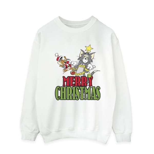 Tom And Jerry Sweatshirt med julkulor för herrar