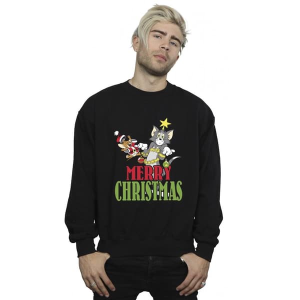 Tom And Jerry Sweatshirt med julkulor för herrar