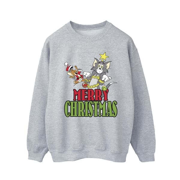 Tom And Jerry Sweatshirt med julkulor för herrar