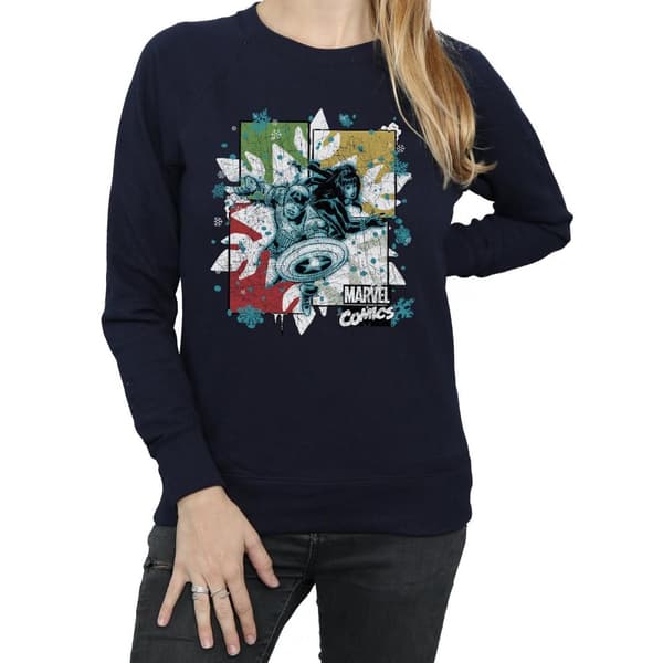 Marvel Womens/Ladies Christmas Black Widow Sweatshirt