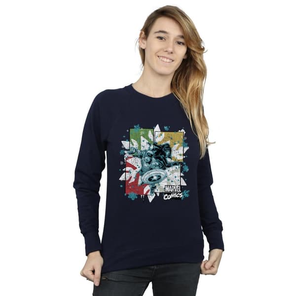 Marvel Womens/Ladies Christmas Black Widow Sweatshirt