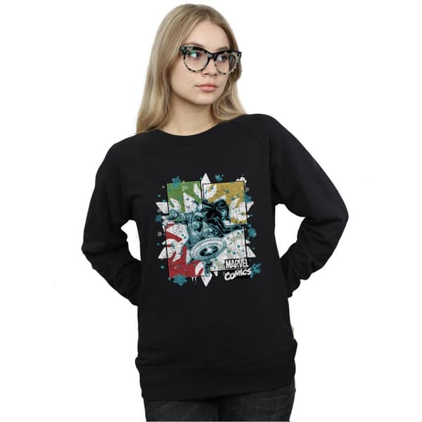 Marvel Womens/Ladies Christmas Black Widow Sweatshirt