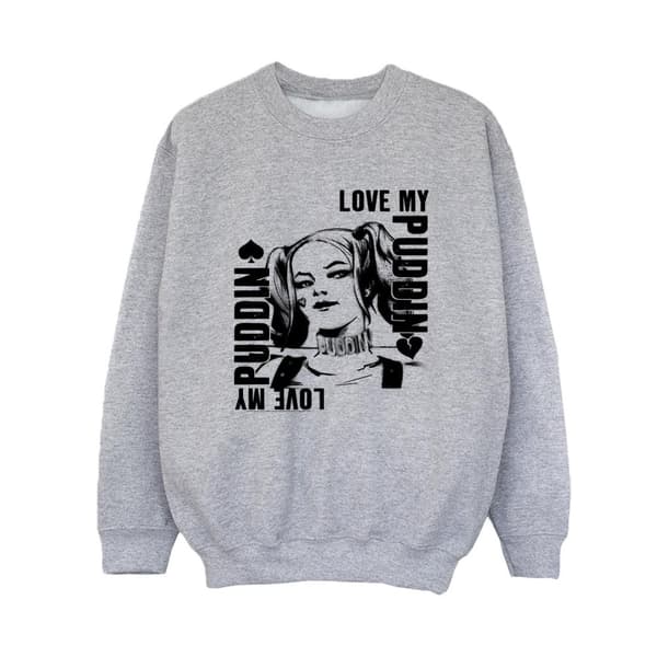 DC Comics Pojkar Suicide Squad Harley Love Puddin Sweatshirt