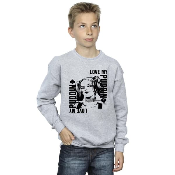 DC Comics Pojkar Suicide Squad Harley Love Puddin Sweatshirt