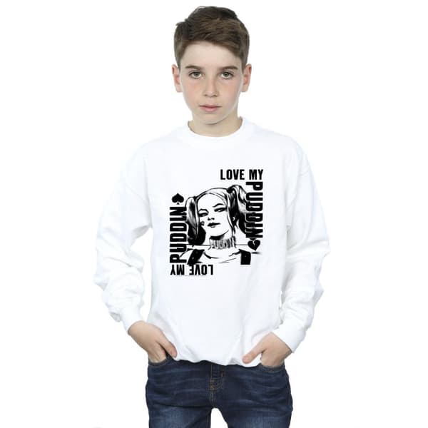 DC Comics Pojkar Suicide Squad Harley Love Puddin Sweatshirt