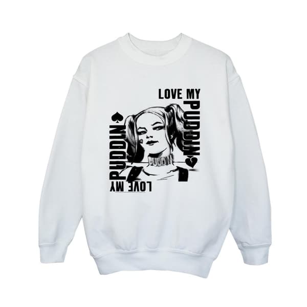 DC Comics Pojkar Suicide Squad Harley Love Puddin Sweatshirt