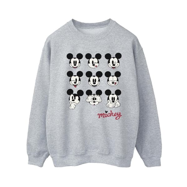 Disney Dam/kvinnor Musse Pigg Many Faces Sweatshirt