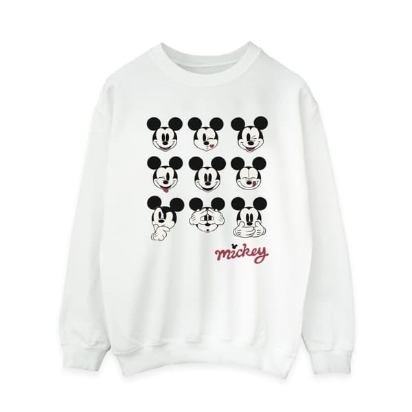Disney Dam/kvinnor Musse Pigg Many Faces Sweatshirt