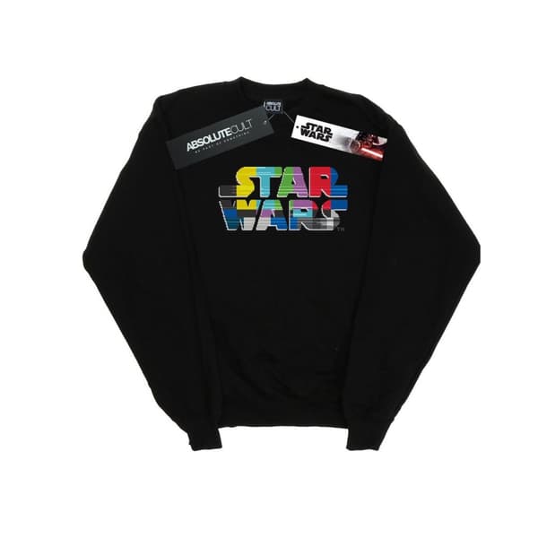 Star Wars Sweatshirt med testkortslogotyp för pojkar Black 9-11 Years