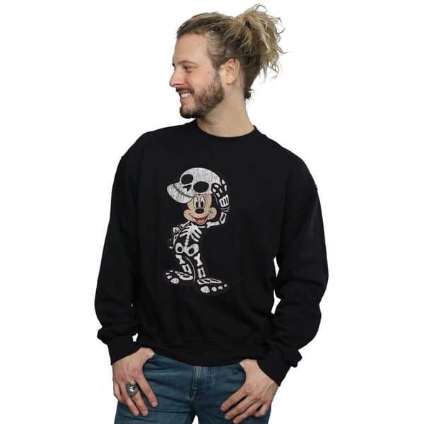 Disney Mens Musse Pigg Skelett Sweatshirt