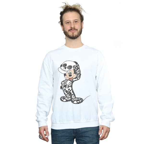 Disney Mens Musse Pigg Skelett Sweatshirt