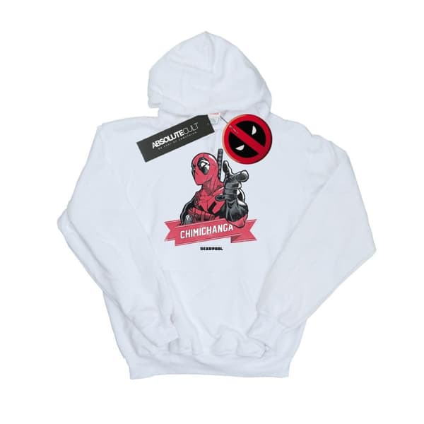 Marvel Mens Deadpool Chimichanga Finger Hoodie