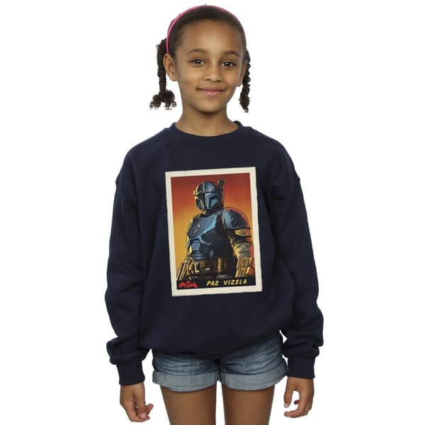 Star Wars Girls The Mandalorian Paz Vizla Card Sweatshirt