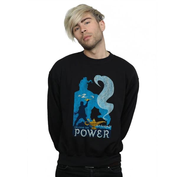 Disney Mens Aladdin Movie Unleash The Power Sweatshirt