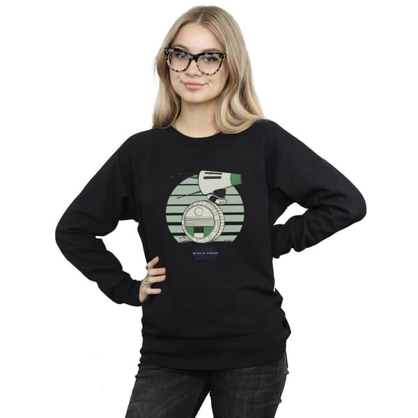 Star Wars Dam/Tjej The Rise Of Skywalker D-O Rullande Grön Sweatshirt