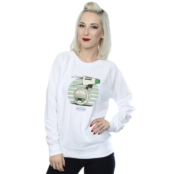 Star Wars Dam/Tjej The Rise Of Skywalker D-O Rullande Grön Sweatshirt