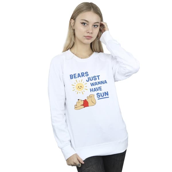 Disney Dam/kvinnor Winnie The Pooh Bears Just Wanna Have Sun Sweatshirt